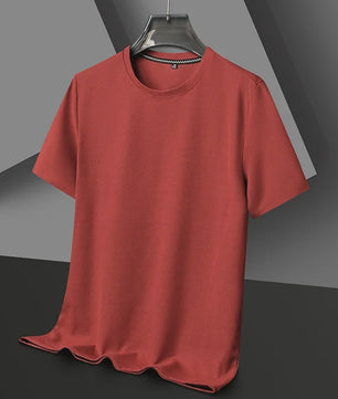 Zomer Wafel T-shirt Heren Korte Mouw Ronde Hals - Comfortabel en Ademend