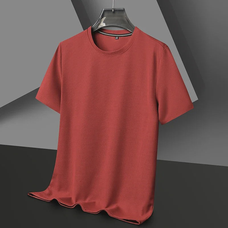 Zomer Wafel T-shirt Heren Korte Mouw Ronde Hals - Comfortabel en Ademend