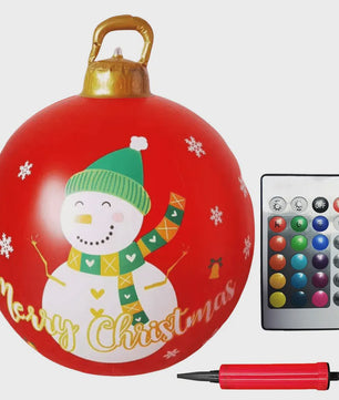 24 Inch Opblaasbare Kerstbal met LED Verlichting - XL Tuindecoratie