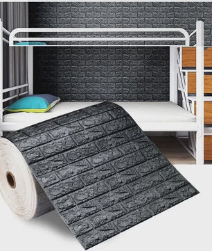 3D Baksteen Behang - Zelfklevend, Waterdicht Schuim Muursticker (70cm breed, 1/5/10m lang)