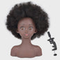 Professionele Pruikenkop met Afro Haar - Trainingshoofd voor Haarstylisten en Vlechters