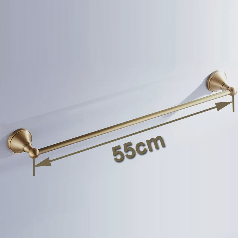 Luxe Massief Messing Badkamer Accessoires Set: Handdoekhouder, Toiletrolhouder, Ring & Haak