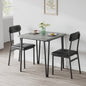 Compact Houten Eettafel voor 2 Personen met Gestoffeerde Stoelen - Ruimtebesparend & Modern