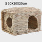 Vouwbaar Gras Nest Huisje voor Konijn, Hamster & Cavia - Natuurlijk Kauwspeelgoed