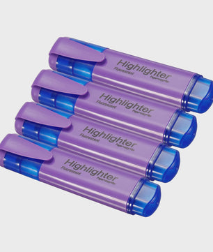 Set van 4 of 6 Fluorescerende Highlighters met Brede Stift - Ideaal voor Tekenen, Markeren en Kantoor