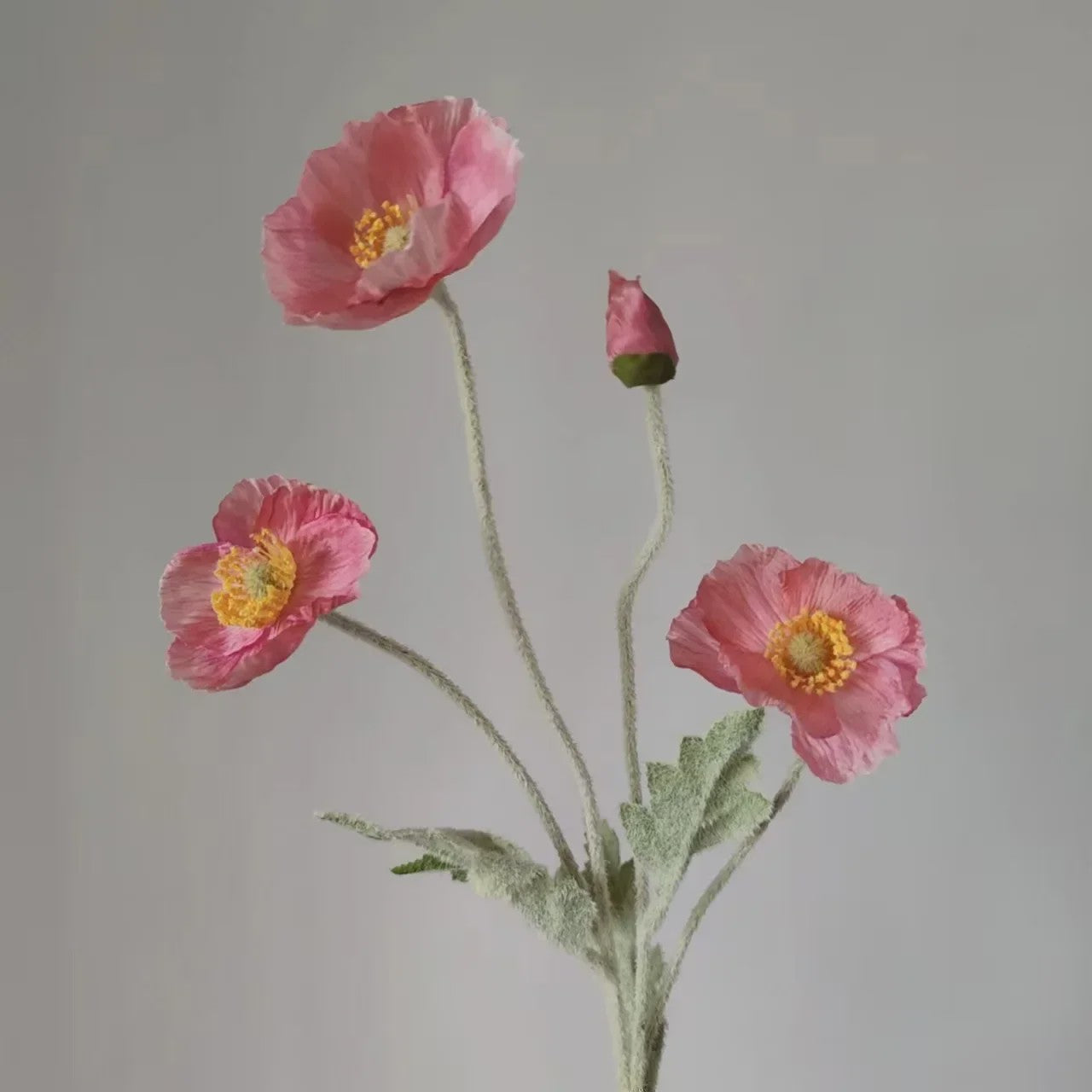 Zijden Papavers Kunstbloemen - Lange Stelen voor Decoratie