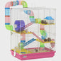 Ruime Hamsterkooi met Tunnels, Platforms, Wieltje en Accessoires (46x30x58 cm)
