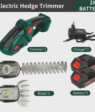24V Draadloze Snoeischaar & Grasmaaier 2-in-1 met Lithium-Ion Batterij