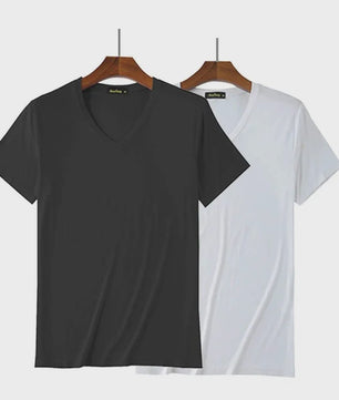 2-Pack Bamboe Fiber T-shirts Heren - Ronde Hals, Korte Mouw, Ademend & Zweetabsorberend