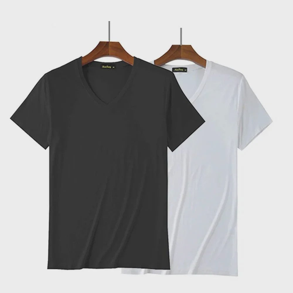 2-Pack Bamboe Fiber T-shirts Heren - Ronde Hals, Korte Mouw, Ademend & Zweetabsorberend