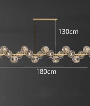 Moderne LED Plafondlamp - Hanglamp met Kristallen Bollen voor Woonkamer & Eetkamer