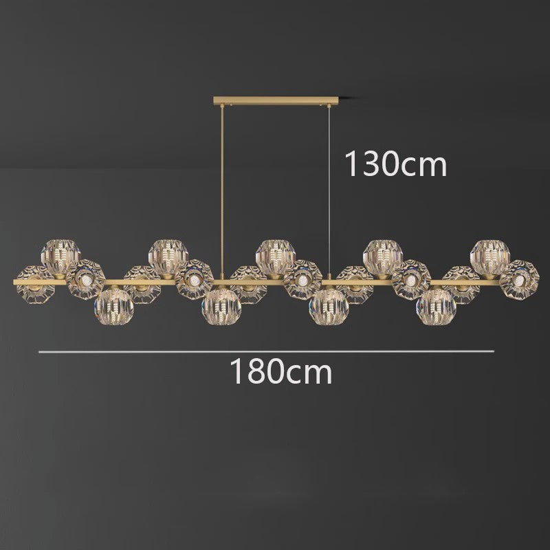 Moderne LED Plafondlamp - Hanglamp met Kristallen Bollen voor Woonkamer & Eetkamer