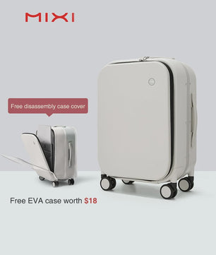 Mixi Aluminium Frame Koffer - Handbagage met Vooropening & 180° Opening