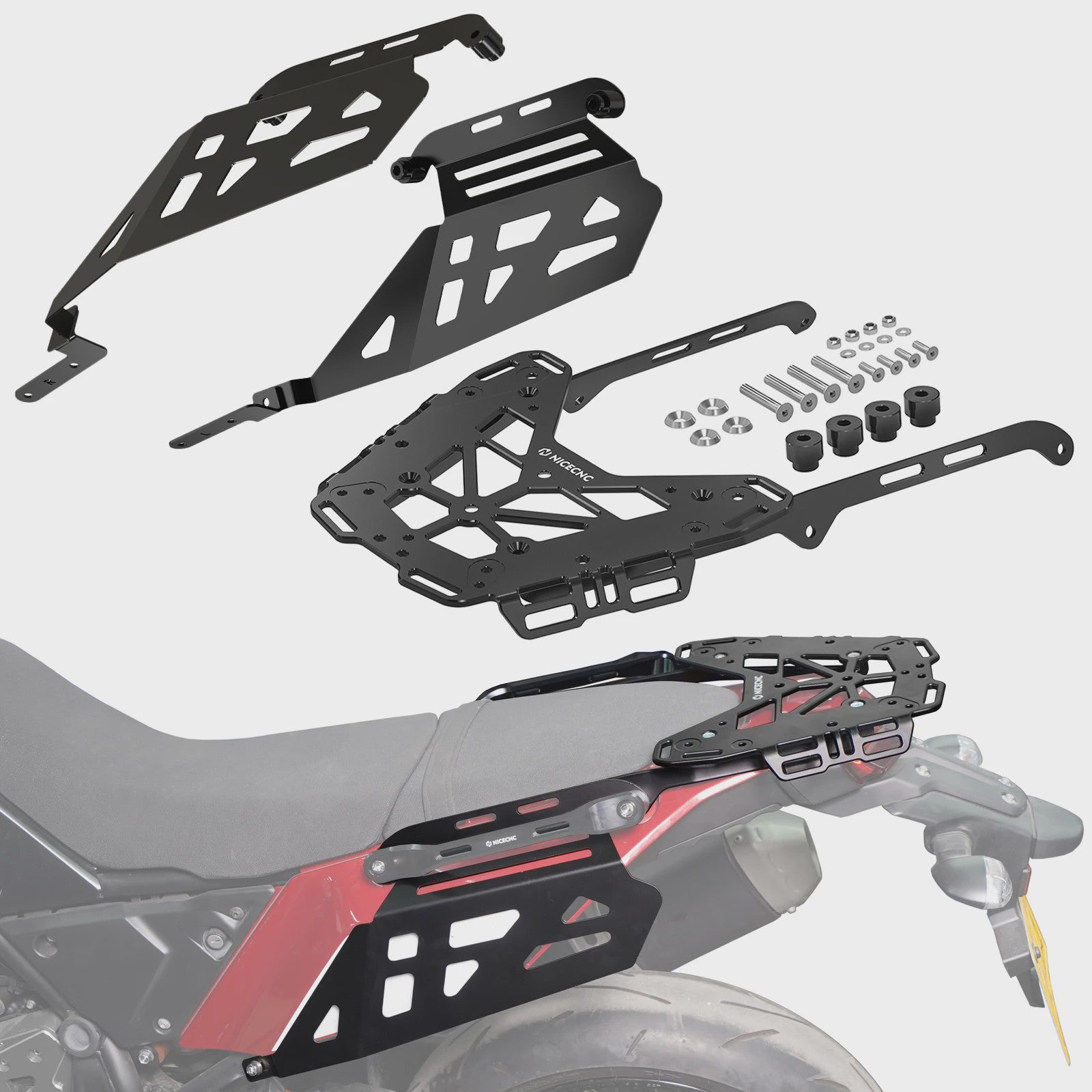 Compleet Motorbagage Systeem: Bagagerek, Zijkoffers & Handgrepen voor Yamaha Tenere 700 (2019-2024)