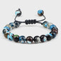 Verstelbare Natuursteen Armband - 8mm Agate & Onyx Kralen voor Mannen en Vrouwen
