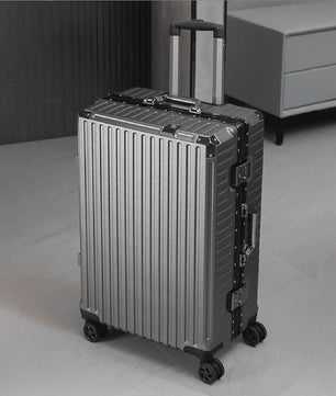 Aluminium Koffer met USB & Combinatieslot - Rolbaar Reiskoffer in Diverse Maten (20-28 inch)
