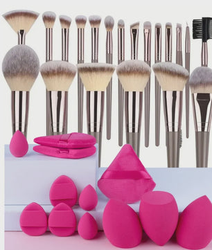 Professionele Make-up Kwasten Set (20 Stuks) - Foundation, Oogschaduw & Meer