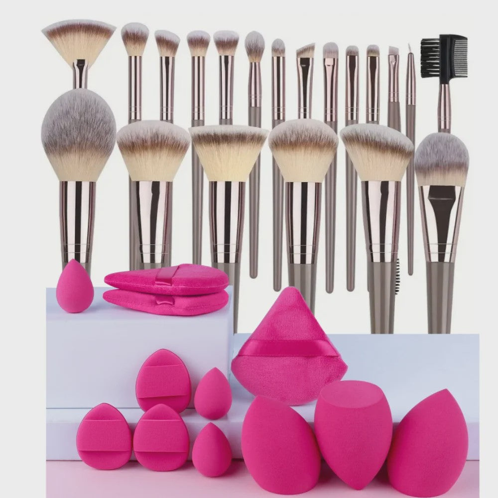 Professionele Make-up Kwasten Set (20 Stuks) - Foundation, Oogschaduw & Meer