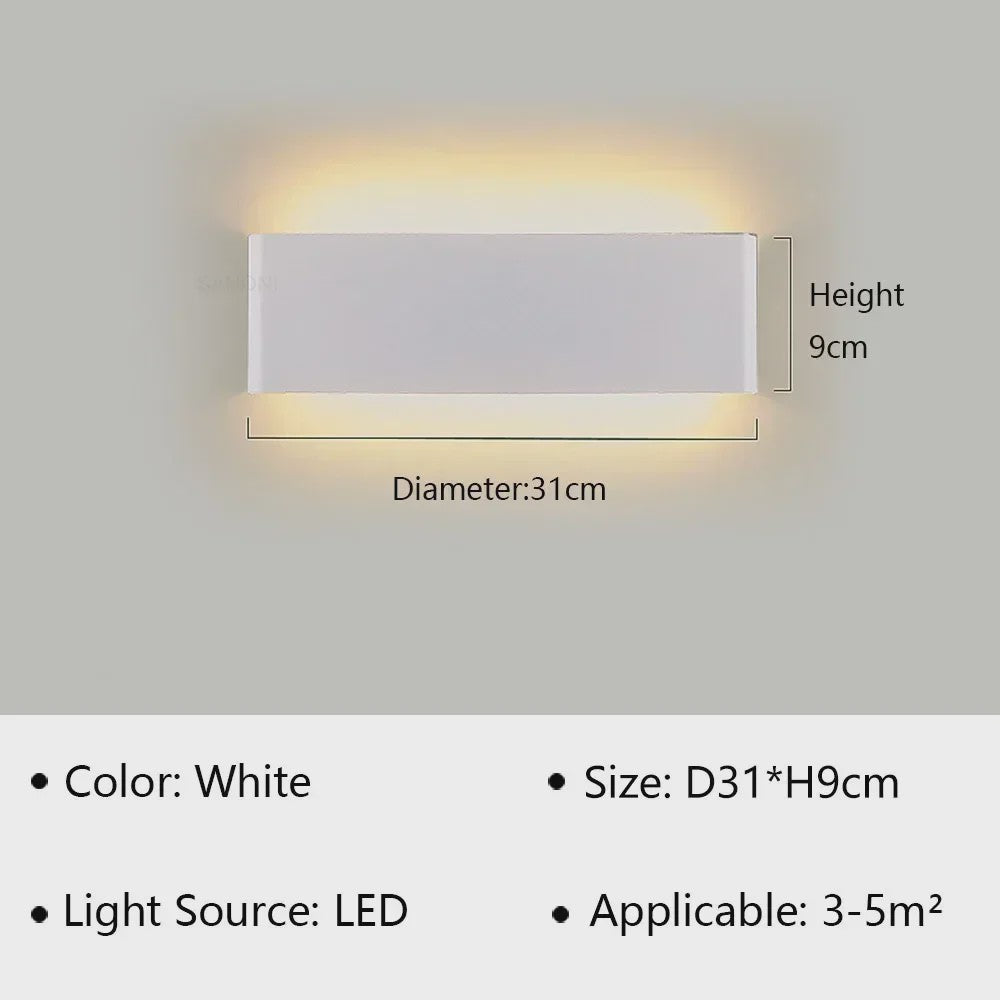 Moderne LED Wandlamp - Stijlvolle Verlichting voor Woonkamer, Slaapkamer & Hal