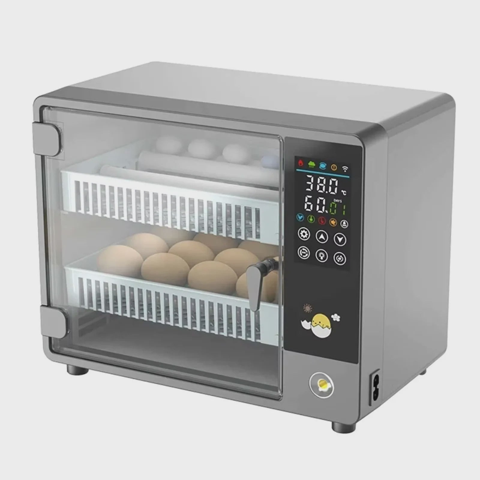 Volautomatische Broedmachine voor 24 Eieren met Lade-Type Automatische Draaier en Touchscreen