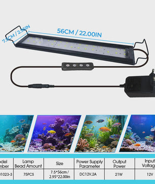 Intelligente LED Aquarium Verlichting met APP Control - Waterdicht IP68, Kleur & Helderheid Instelbaar