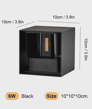 Aluminium LED Wandlamp Buiten IP65 Waterdicht - 12W/24W - Warm & Koel Wit