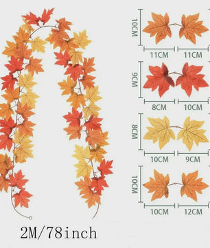 Kunstblad Slinger Esdoorn - Herfst Decoratie 2 Meter