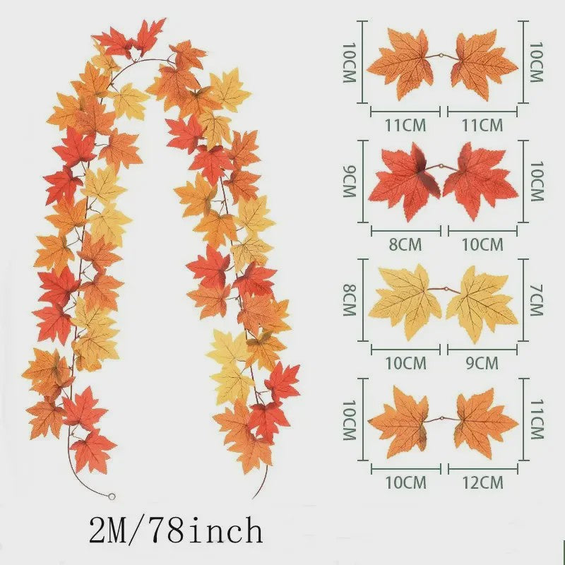 Kunstblad Slinger Esdoorn - Herfst Decoratie 2 Meter