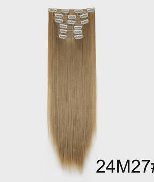 Synthetische Haarverlenging Set: 6 Delen Clip-in Extensions 60cm Lang & Steil