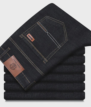 Herens Jeans Rechte Pasvorm Stretch - Zakelijk & Casual Blauw/Zwart Denim Werkbroek