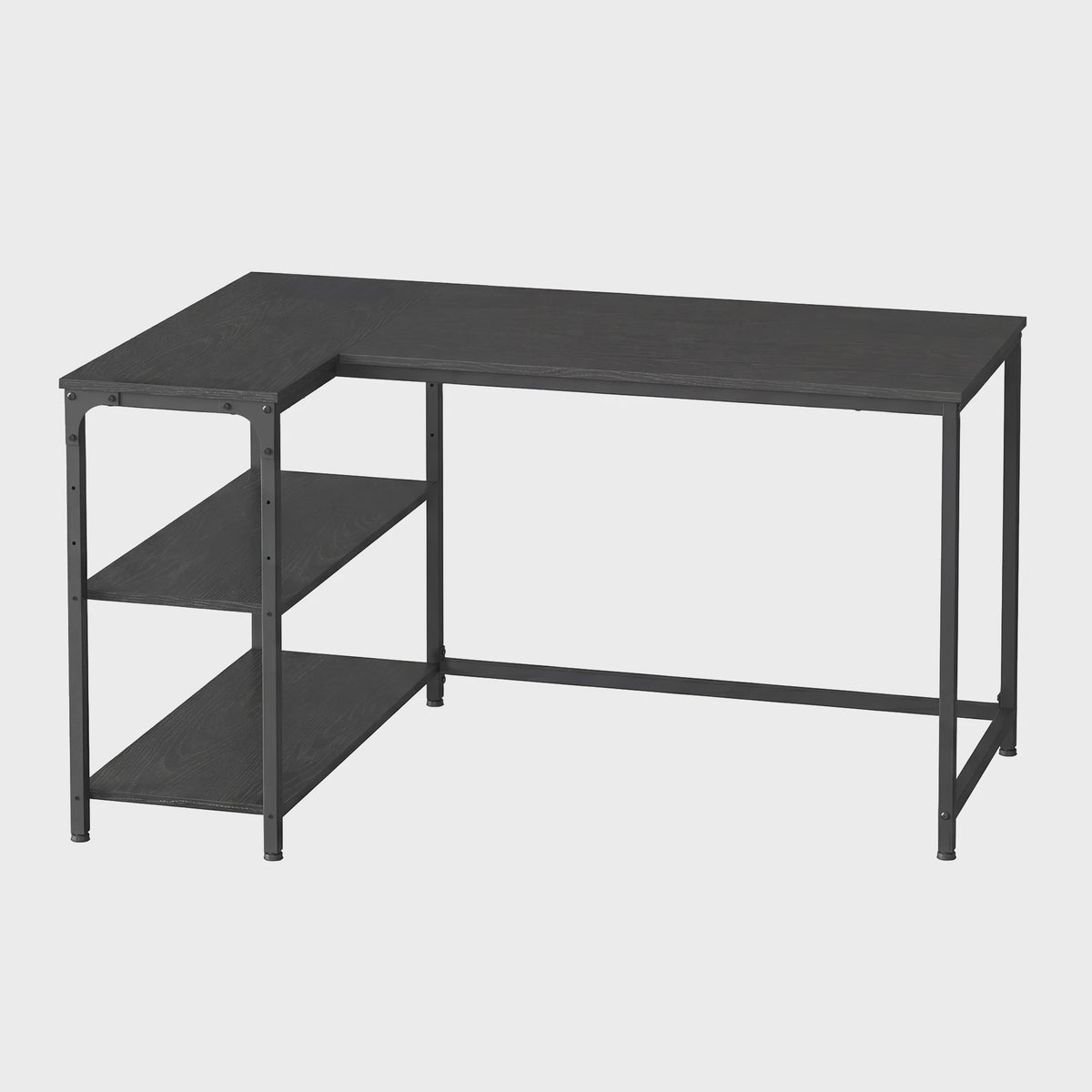 L-vormig Bureau met 3 Planken - 120 x 80 cm Hoekbureau voor Computer & Werk