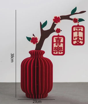 Rode Kalebas Honingraat Decoratie - Chinees Nieuwjaar, Lente Festival & Feestelijke Aankleding