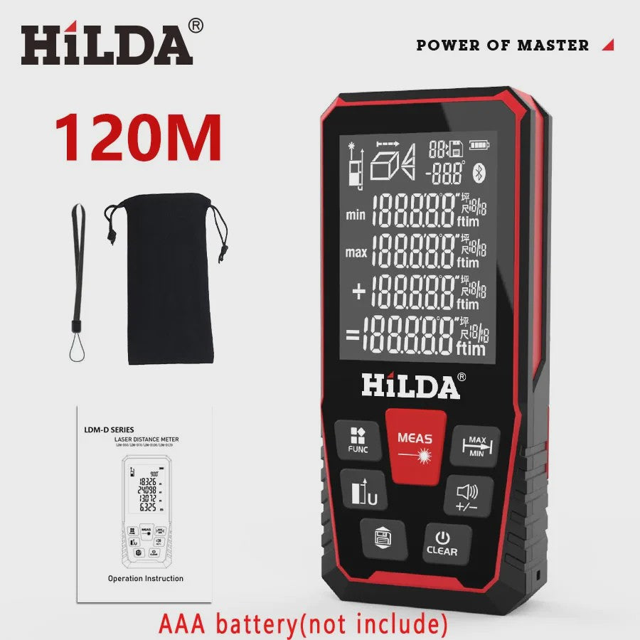 HILDA Digitale Laser Afstandsmeter 50M/100M/120M - Precisie Meetinstrument