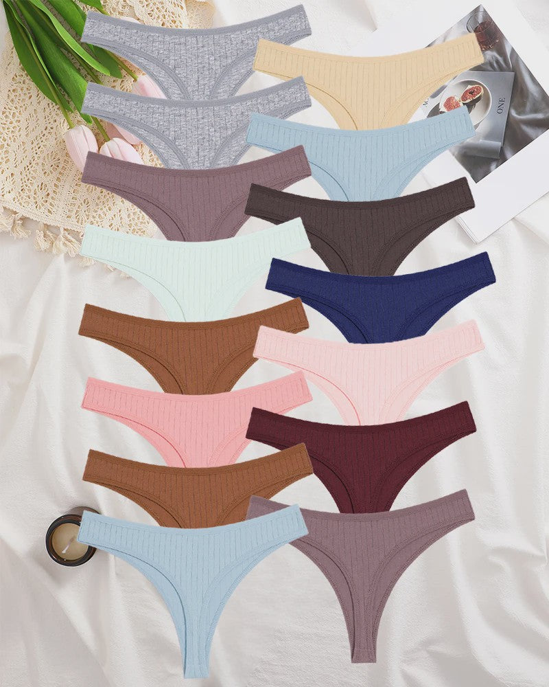 15-Delige Set Dames String Broekjes - Katoen, Sexy & Comfortabel Ondergoed