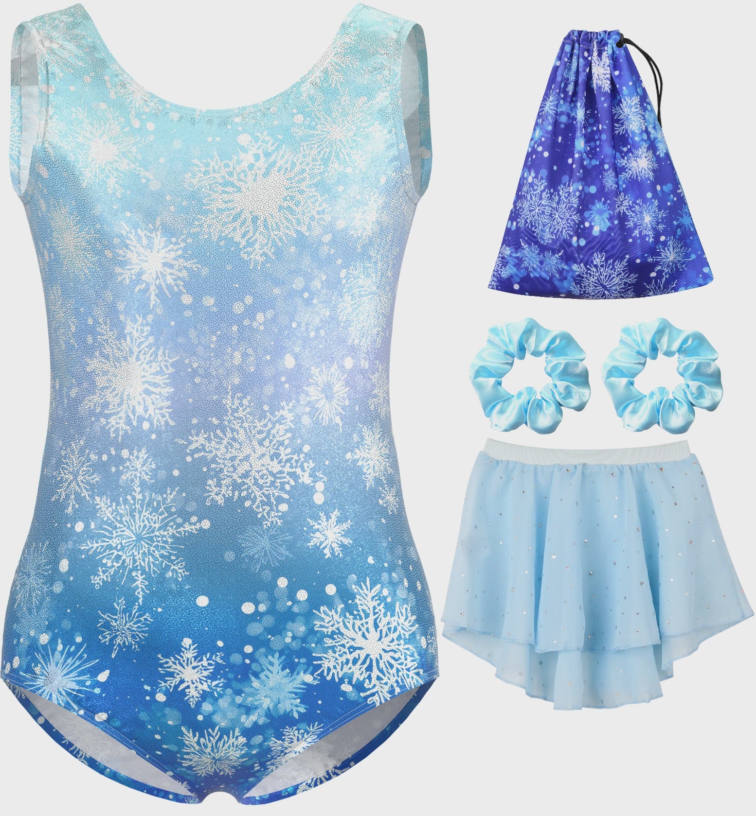 Meisjes Gymnastiek & Ballet Leotard Jurk met Afneembare Rok en Opbergtas | Leeftijd 5-11 Jaar