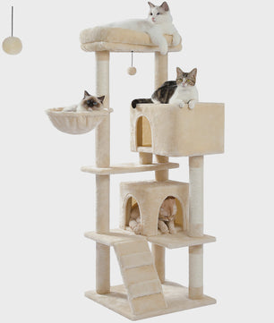 Luxe Kattenboom met Krabpalen, Hangmat en Knusse Condo - Grote Katten Toren