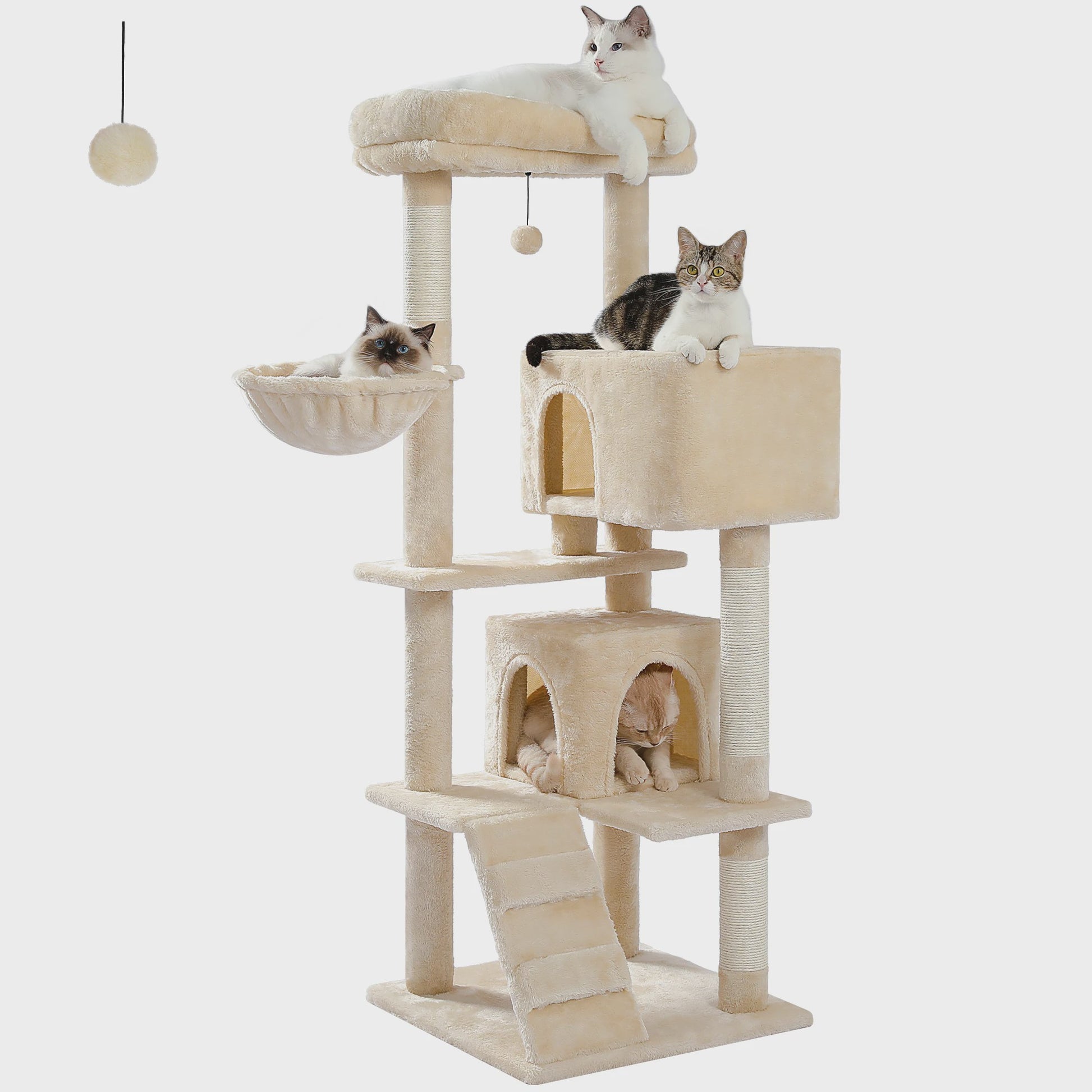 Luxe Kattenboom met Krabpalen, Hangmat en Knusse Condo - Grote Katten Toren