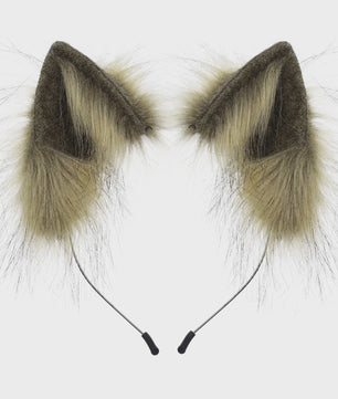 Handgemaakte Pluizige Dierenoren Hoofdband - Kat & Vos Oortjes voor Cosplay & Feest
