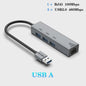 USB-C Docking Station met Gigabit Ethernet (1000Mbps) en 3x USB 3.0 Poorten | 100W PD