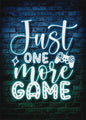 Gaming Neon Canvas Poster: Eat Sleep Game Repeat - Decoratie voor Gamer Kamer