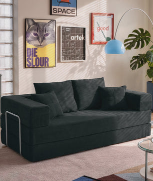 Opvouwbare Sofa Bed 200cm XXL - Modulair Gastenbed met Corduroy & Memory Foam