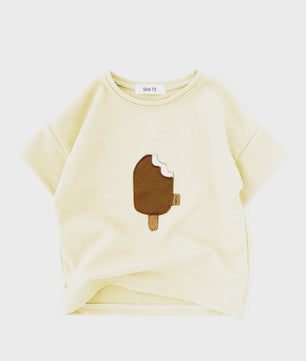 Zomer T-shirt met IJspje Print voor Baby's en Peuters - Katoen, Korte Mouw