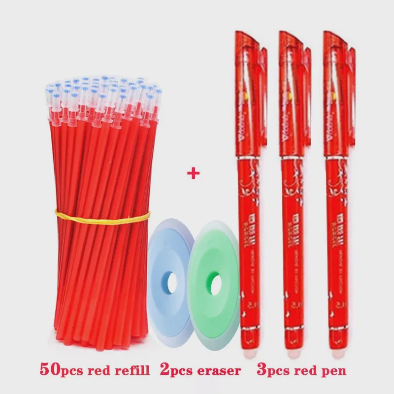 Set Uitwisbare Gelpennen met 55 Navullingen - 0.5mm - Kantoor & School