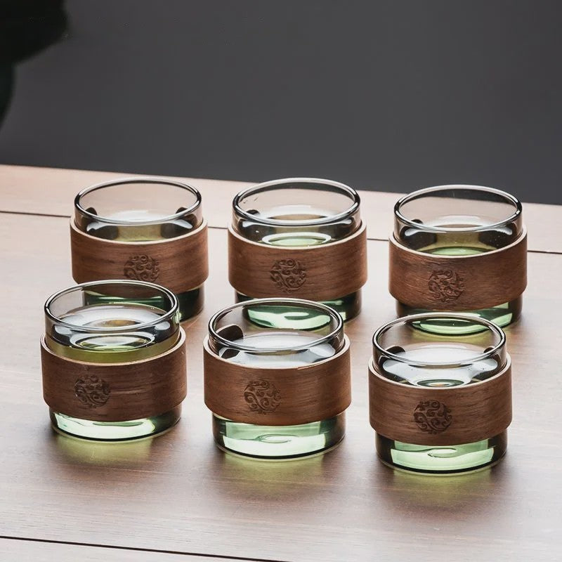 Glazen Theepot Set 600ML met Infuser en Houten Handvat - Stijlvol en Functioneel