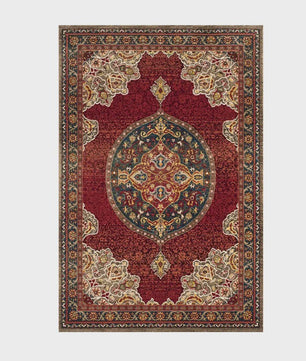 Wasbaar & Opvouwbaar Perzisch Retro Vloerkleed | Zacht Imitatie Kasjmier voor Woonkamer, Slaapkamer & Hal