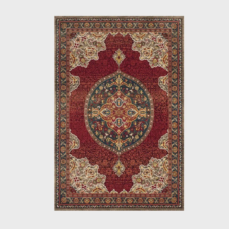 Wasbaar & Opvouwbaar Perzisch Retro Vloerkleed | Zacht Imitatie Kasjmier voor Woonkamer, Slaapkamer & Hal