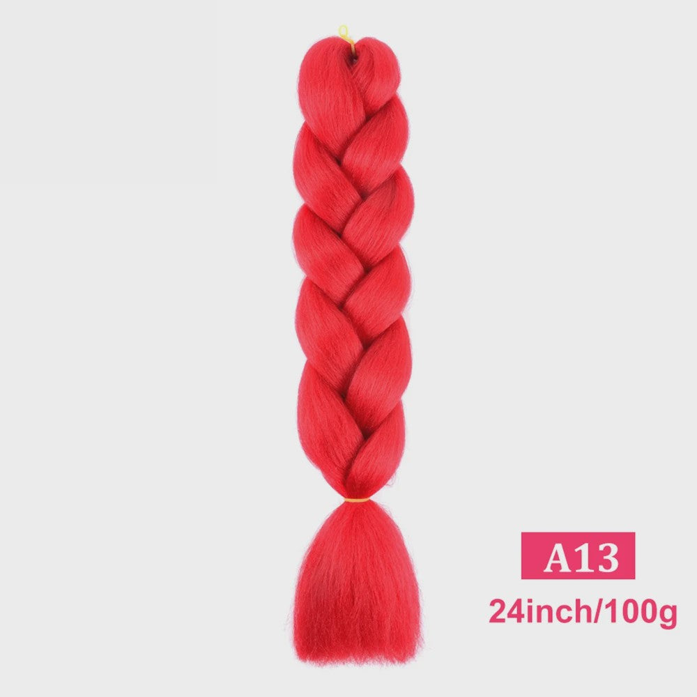 24 Inch Jumbo Braids Haarverlenging - Synthetisch Vlecht Haar in Kleurrijke Tinten