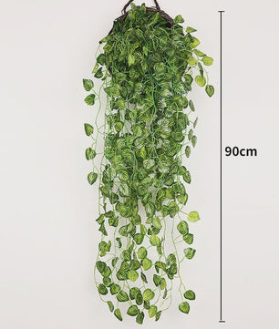 Kunstplant Hangplant 90cm - Nep Varen Slungel met Bladeren voor Decoratie