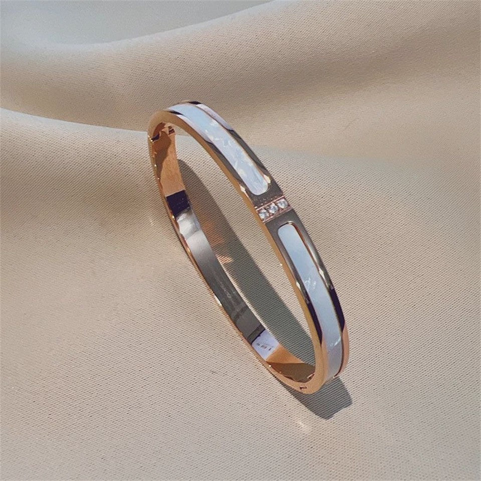 Luxe Zirkonia Armband Set - 5 Delig - Roestvrij Staal & Koper