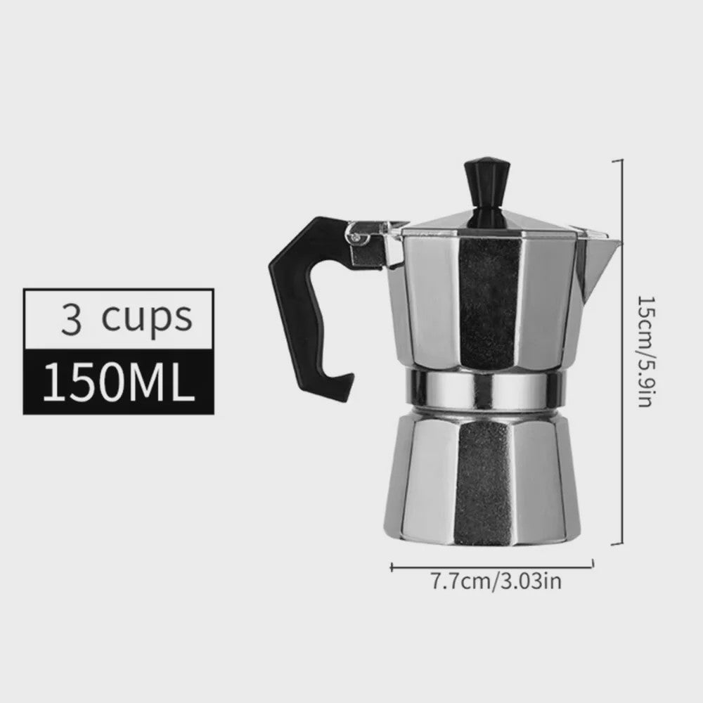 Klassieke Aluminium Moka Pot Espressomaker - Cubaanse Koffie voor Thuis & Camping